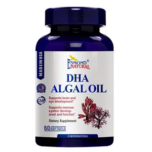 DHA Algal Oil Made with Onavita Oil 40 Docosahexaenoic Acid Supports brain eye and nervous system USA FDA GMP NPAC-500mg 60 Softgels