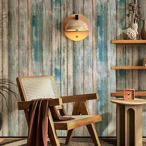Light Blue Wood Grain Self-Adhesive Wallpaper, Removable Wall Decor, Suitable for Bedroom/living Room/home Style, Peel And Stick Wallpaper Designs