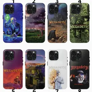 Megadeth Band Phone Case, Thrash Metal Music Fan Aesthetic Cover, Heavy Metal Lover Gift Protective Case Compatible with iPhone X, 11, 12, 13, 14, 15, 16, 17 Series & Galaxy Series