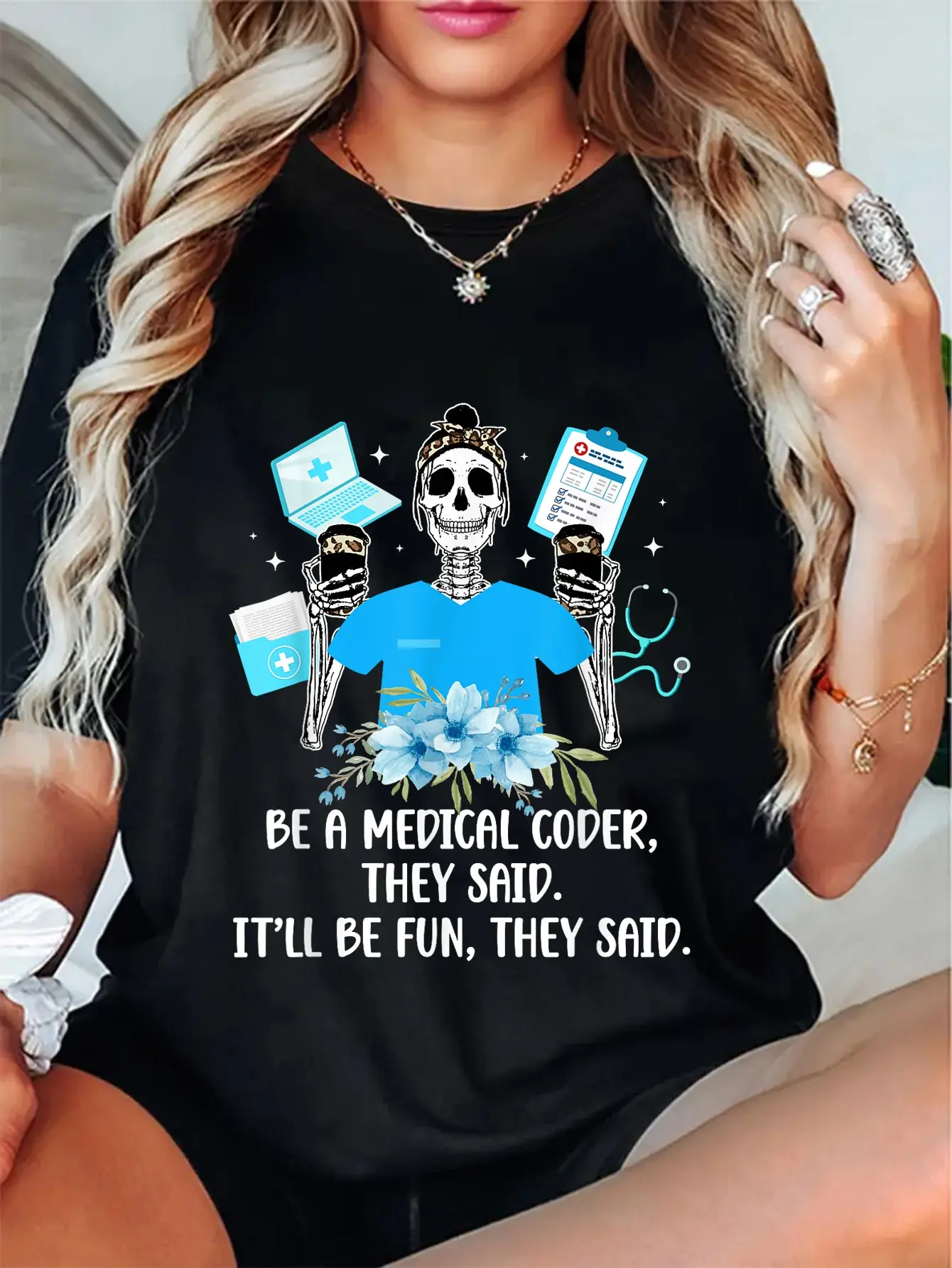 100% Cotton Be A Medical Coder Medical Coding Medical Coders T-Shirt