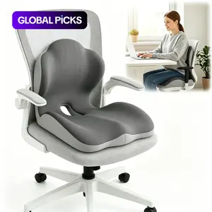 Ergonomic Memory Foam Seat Cushion with Extended Back Support, Long-Lasting Comfort for Office Chairs, Car Seats, Home Use #GLOBAL PICKS