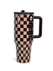 HydroJug 40ozWarm-Toned Checkered Travel Mug for Hot Cocoa & Iced Lattes Cozy Fall Mornings Drinkware Flask   Bottles  Bottles Pure Copper Water with Bag 24 oz handle stainless steel  Stranger Things Insulated toddler Tumbler Sports doucle-walled pepper