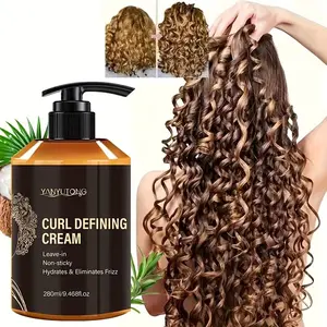 280ML Curl Cream, Hair Perm, Latin Curls, Dreadlock Styling, Moroccan Oil Moisturizing, Long-Lasting Hold, Wavy and Curly Hair Care, Curly Hair Products