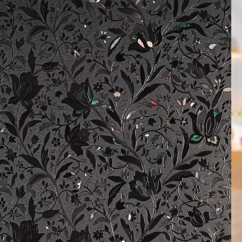 Full Blackout Window Film, Privacy Decorative Window Film, Window Privacy Films, Privacy Sunscreen Tape, Reusable Room Decor, Interior Decoration Accessories, Indoor Glass Sticker, Blackout Window Cover, No Glue, for Windows and Doors