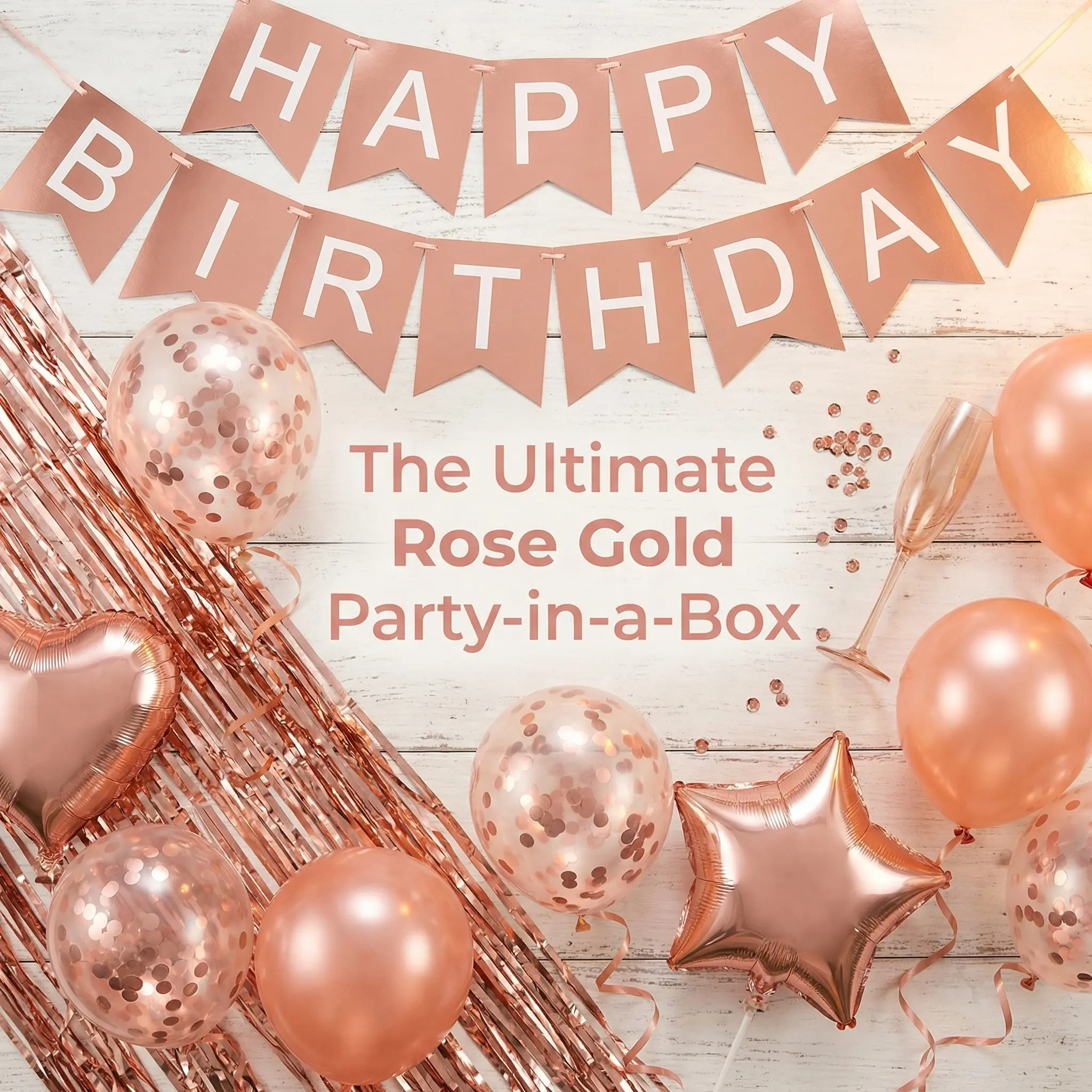 Happy Birthday Letter Balloon Set53pcs/set Metallic Latex Balloon,Balloon Set for Birthday PartyDecoration