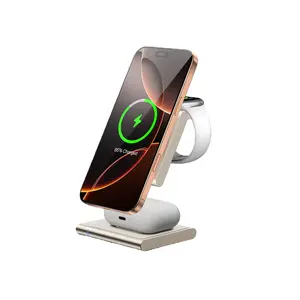 3-in-1 Wireless Charging Station | Magnetic Charger for iPhone, Apple Watch & AirPods | Fast Charge & Space-Saving Design