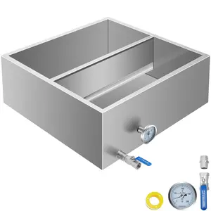 VEVOR 2'x2' Flow Divided Maple Syrup Pan w/Valve, Therm, Plugs. Evaporator