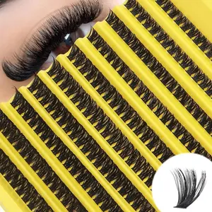 200pcs Artificial False Eyelashes, 10 Rows D Curl 0.07mm, Mixed Natural Length 8-16mm, Fluffy 3D Individual Lash Extensions, Makeup, Cosmetic