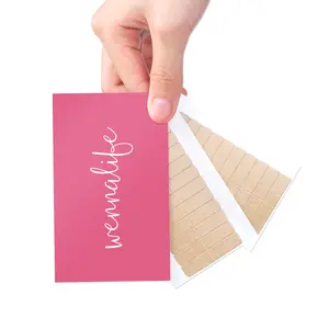 WENNALIFE Hair Extension Tape - Double Sided Replacement Tabs, No Residue Transparent 24pcs 1.6x0.3 Inch/Piece