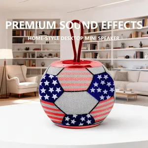 Spherical 5Th Generation Smart Speaker with RGB LED Lighting Effect, Wireless Desktop, Heavy Subwoofer, Portable Lanyard Base, Brand-New Smart Voice Speaker