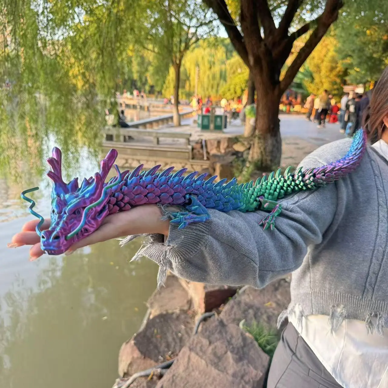 3D Printed Dragon Model, 1 Count Creative Desktop Ornament, Decor Figurine, Ideal for Home & Office Decor, Perfect Holiday Gift, Creative Modern Decoration, Interior Decoration Accessories, Decorations And Ornaments