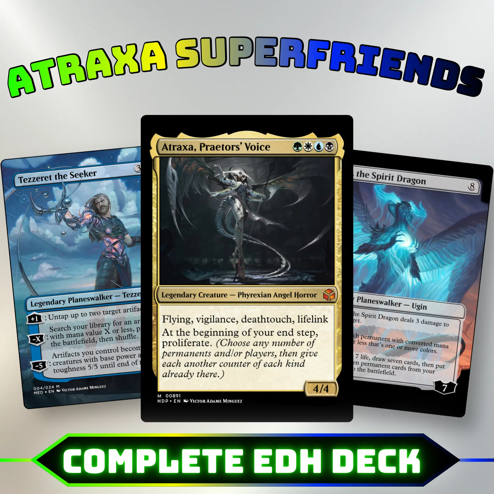 Atraxa Superfriends Commander Style Deck | 100 Cards + Tokens | Custom Proxy Cards