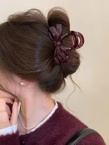 Minimalist Elegant Bow Design Hair Claw, Cute Trendy Hair Claw, Fashionable Hair Accessories for Women & Girls, Hair Clip