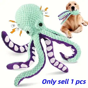 Interactive Octopus-Shaped Plush Toy for Pets, Squeaky Interactive Dog Toys, Perfect for Playtime & Training, Soft Stuffed Animal