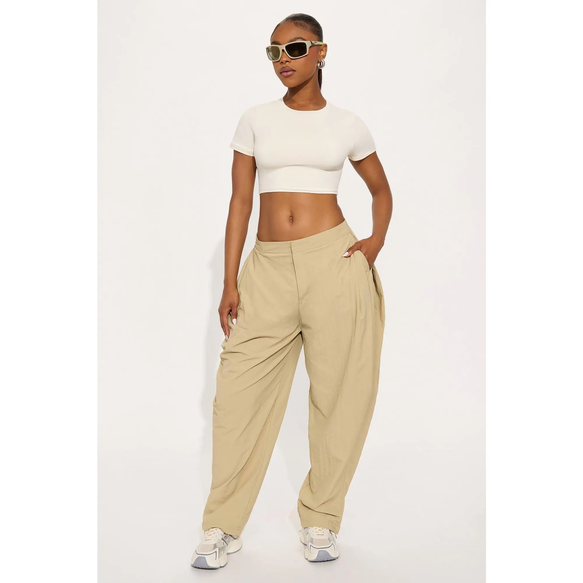 Second Skin Double Lined Super Cropped Tee - Bone