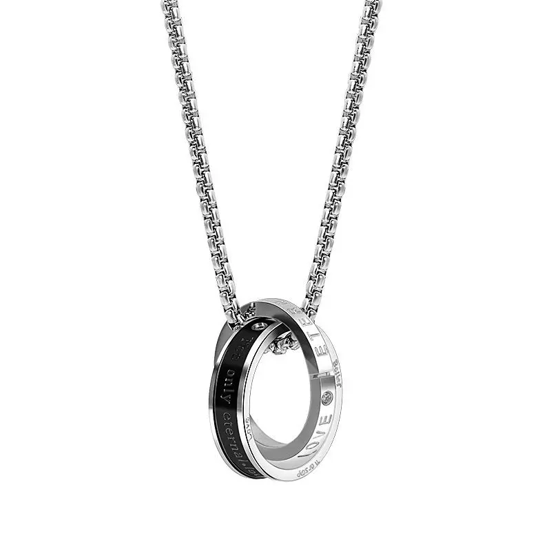 Non-Tarnish Bold Pendant Titanium Necklace - Solid Titanium, Fade Resistant, Minimalist High-End Fashion Jewelry for Daily Wear, Solid Titanium Necklaces, Minimal Luxury