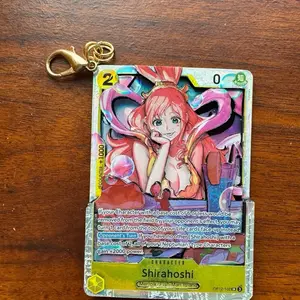 Shirahoshi ShadowBox Art Keychain - Resin Cast One Piece TCG OP12 SR Card