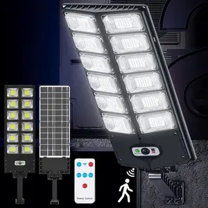 BORNERWHITE Solar Outdoor Street Lights Waterproof, Solar Powered LED Light, Super Bright Street Lightingwith Remote Control and Security Motion Sensor,Solar Commercial Lot Lamp  forParking LotYard,Fence,Outside PathGarageGardenDeck