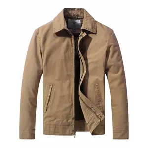 Men's Canvas Utility Work Wear Lightweight Casual Military Jacket