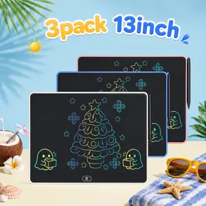 [3-Pack] 13” LCD Screen Writing Tablet Devices for Kids - Oversized Reusable Doodle Boards for Siblings, Family Activities