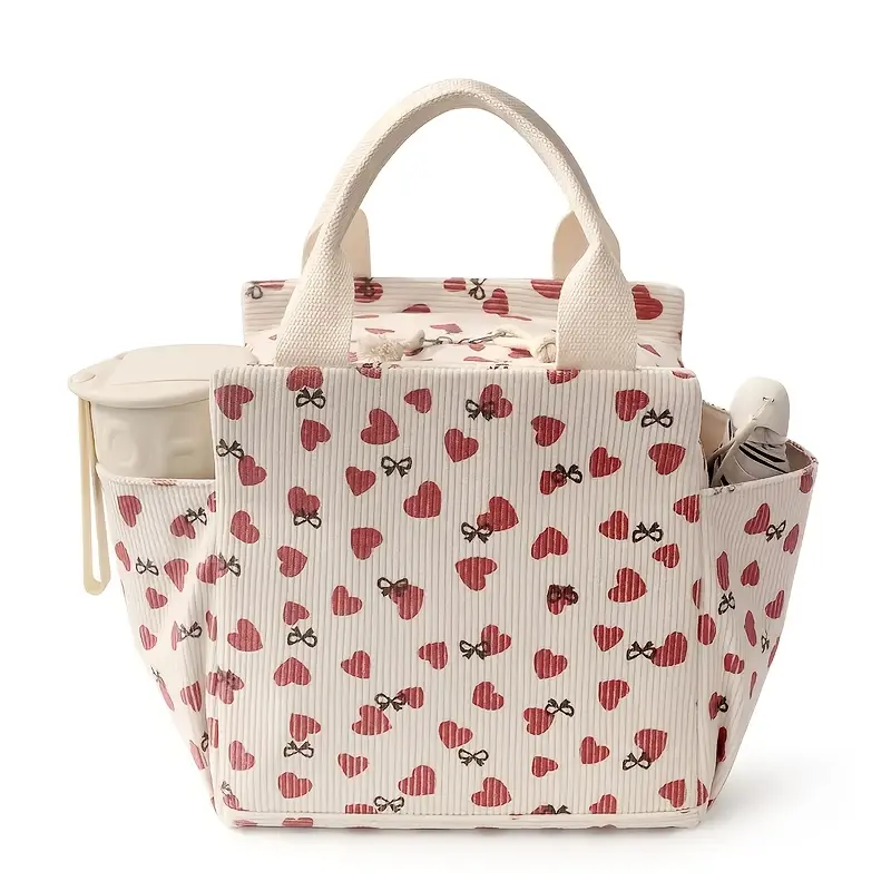 Insulated Lunch Box Large Capacity Heart Pattern Thermal Insulation Lightweight Portable for Men Women Work Picnic Travel