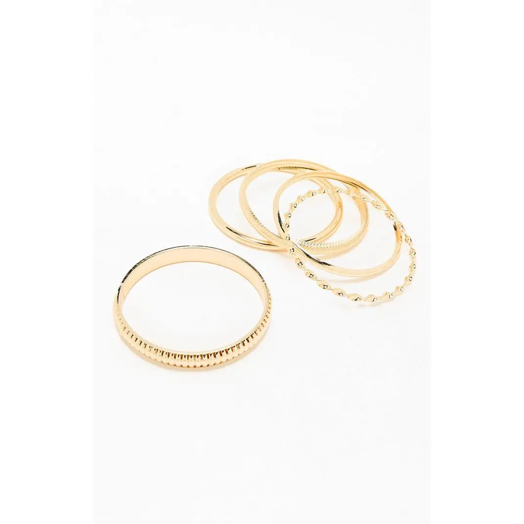 Pacsun Women's Evelyn Metal Bangle Set Pacsun Women's Evelyn Metal Bangle Set