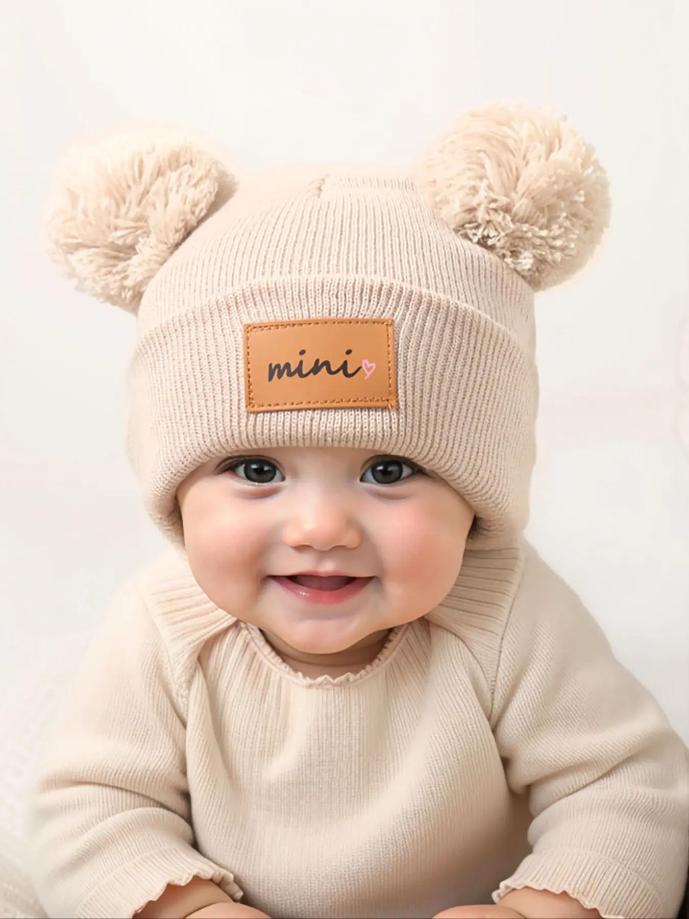 Unisex Cute Beanie Hat for Toddlers, Kids & Babies, Y2K Style, Newborn Knitted Hat, Warm Winter Cap for Outdoor Use