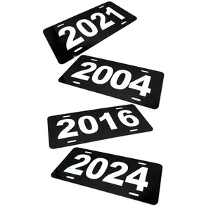 Year Plates - Placas de Año cualquier año, Car Front Plate, Vanity Tag, Aluminum License Plate for Men Women Car