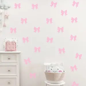 Create-A-Mural Bow Wall Decals – Cute Girls Room Ribbon Wall Stickers for Nursery, Bedroom, or Playroom