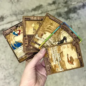3D Wooden PKMN Trading Card Replica Laser Cut Multi-Layered Collector Fan Art TCG Handmade Engraved & Painted for Display