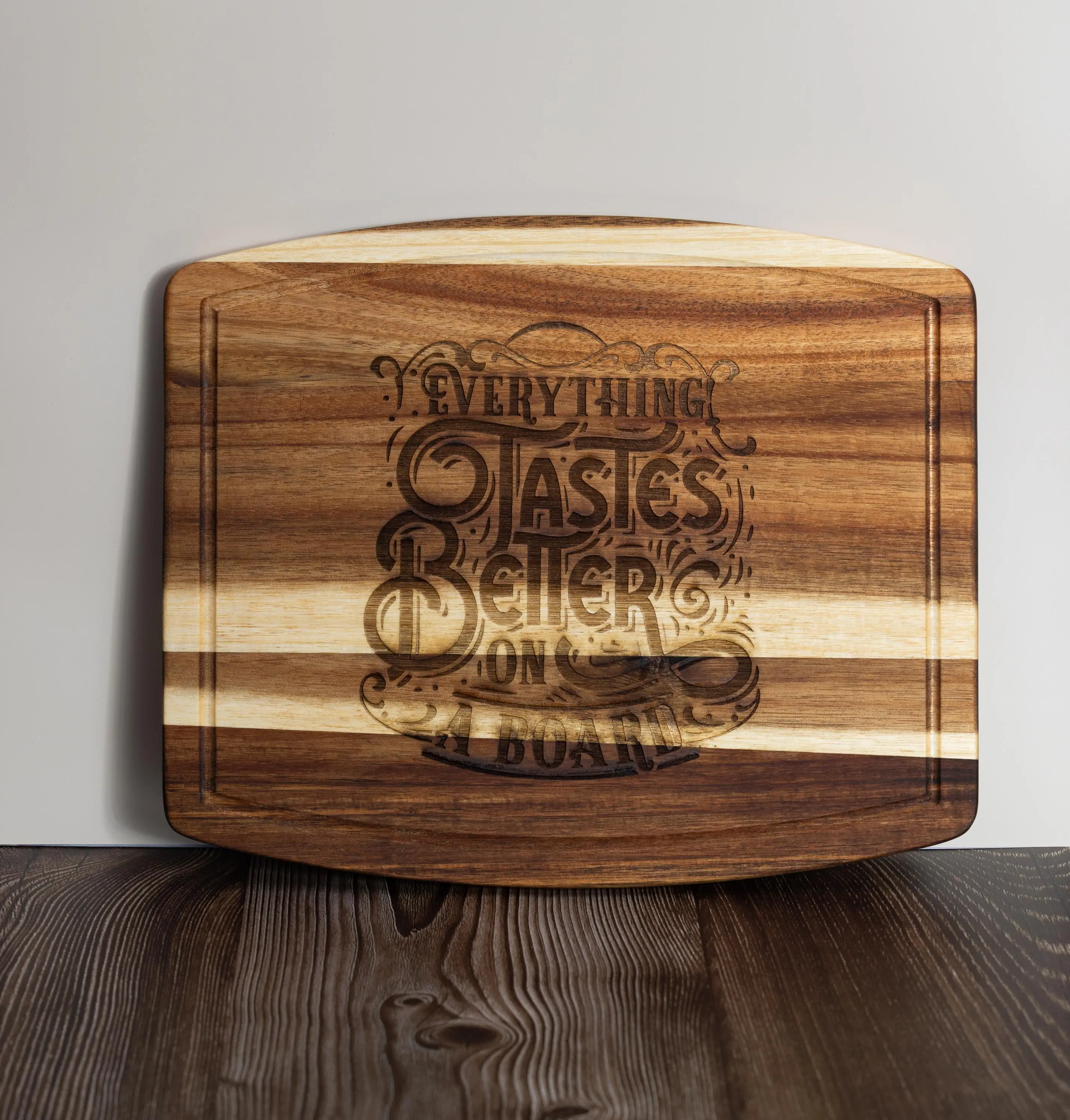 Funny Acacia Wood Charcuterie Board (10x12, Laser Engraved)