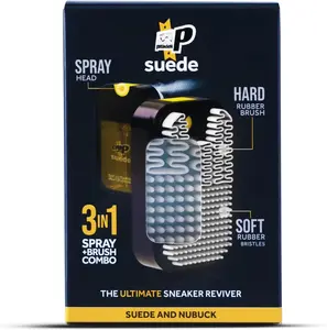 Suede Reviver - Suede Shoe Cleaner, Conditioner & Suede Brush for Suede & Nubuck Sneakers - Restores Vibrancy & Texture - Nourishing Suede  For Tired Footwear