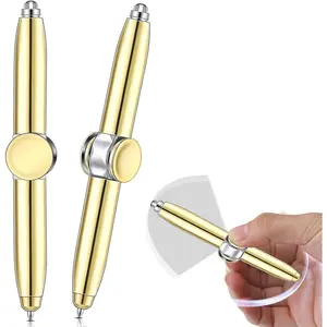 Fidget Spinning Pen with LED Light Multi-Functional Help Thinking Ballpoint Gift Pen for Adults Students Teenager for Home School Office