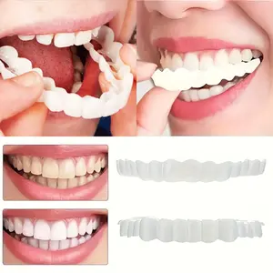 Durable Plastic Veneer Set, Upper And Lower Dental Braces, Unisex Dental Aligners, Easy to Install And Remove. Oral Mouthpiece