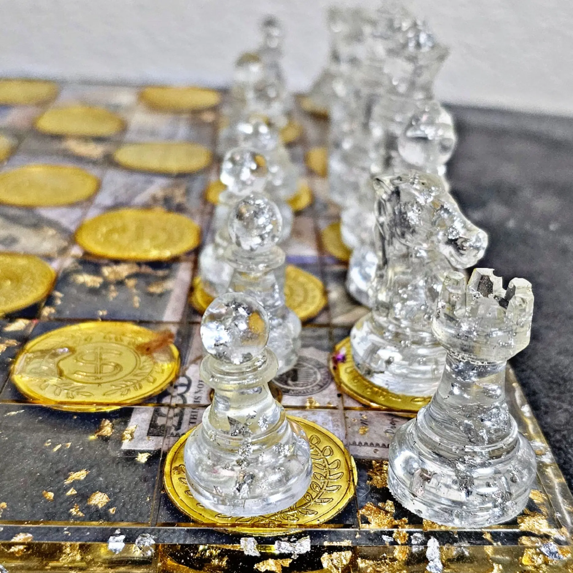 Luxury Money Resin Chess Set