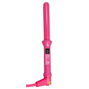 212 MAIN Proliss The Twister 25mm Ceramic Clipless Curling Wand, Heat Styling Tool with Frizz-Free Results, Root-to-Tip Styling for All Hair Types, Pink