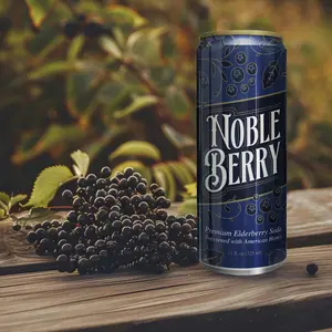 NobleBerry Elderberry Premium Soda - Single Can