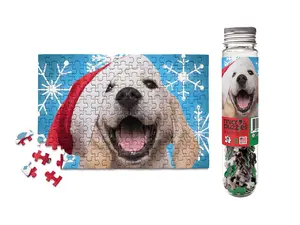 Santa Paws Holiday Christmas Micro Mini Jigsaw  Puzzle