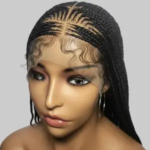 Cornrow Braids Braided Wig Lemonade Braids Full Lace with Baby Hair. 30in