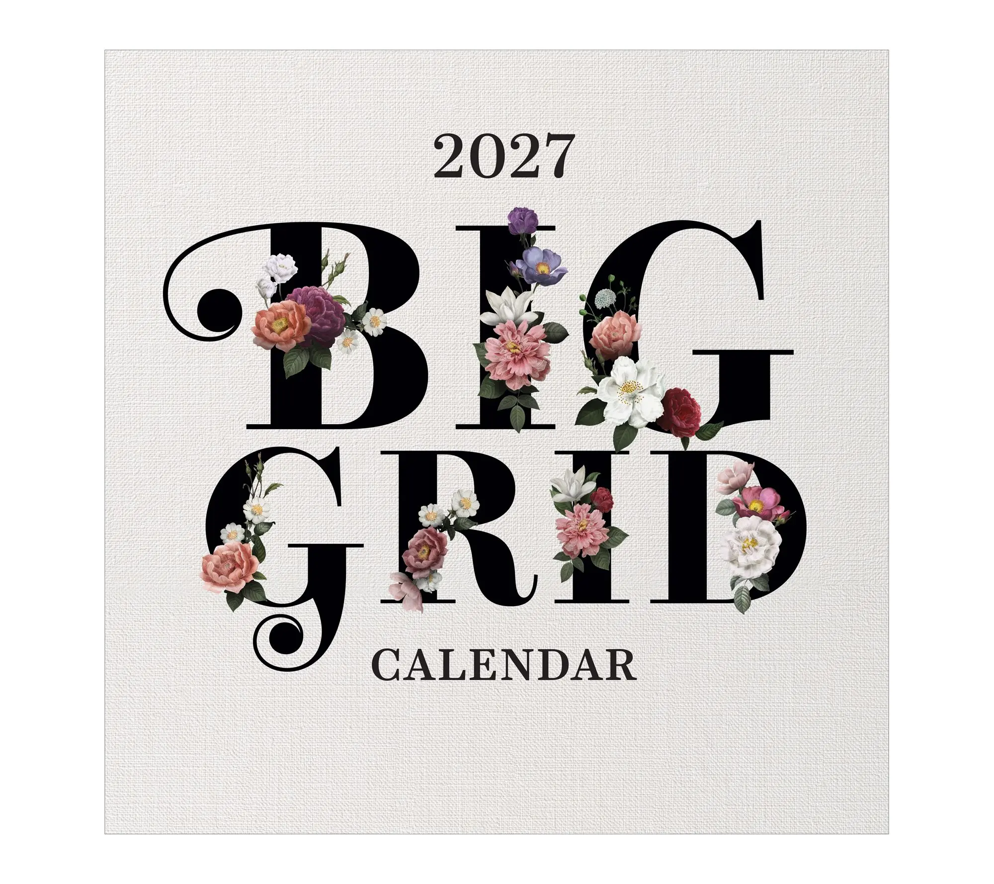 2027 Big Grid-Floral Wall Calendar