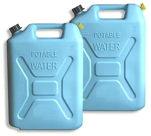 BILLET4X4 (Pair) 5 Gallon POLYETHYLENE Water CANS (w/Nozzle) - BPA Free!
