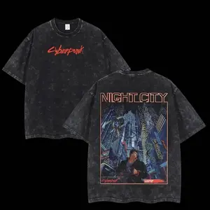 Retro Limited Vintage Cyberpunk 2020 Original Retro 80s Game Unisex Acid Washed Lightweight TSHIRT, Cyberpunk Shirt, Gaming Shirt VF1