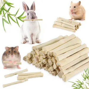 240g Sweet Bamboo Chew Sticks - Rabbit Chew Sticks & Bamboo Sticks for Rabbits, Natural Bunny Bamboo Chew Toy for Teeth Grinding, Small Animal Treats for Guinea Pig, Hamster, Chinchilla