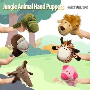 Adjustable Mouth Puppet Set for Kids, Animal Plush Toys for Boys & Girls, Moveable Stuffed Animal, Role Play, Birthday Gift, Valentine's Day, Easter, Mother's Day, Stuffed Animal Gifts