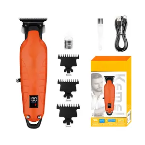 Km-2293 Metal Body Digital Display Cordless Electric Hair Trimmer, Professional Hair Cutting Tool, Precision Haircutting Machine