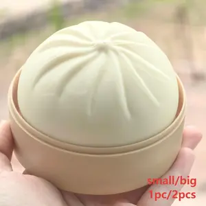 Dumpling Squishies Stress Ball Fidget Toy, 1/2 Counts Dough Ball Squeeze Ball, Anxiety Relief Adult Toy, Unisex Sensory Toy Stress Relief Fidgeting