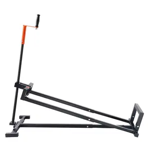 VEVOR Ride on Lawn Mower Lift Jack, 880 Lbs Weight Capacity, Telescopic Maintenance Jack with Crank Handle & Power Tool Handle, Foldable Lawn Tractor Lifter for Lawn Mowers and Garden Tractors, Black