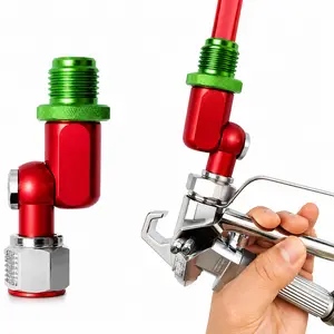 Clean Shot Shut-Off Valve Swivel Joint 7/8-Inch Thread Airless Paint Sprayer Adapter 180 Degree Rotating Connector Leak-Free Control Valve for Paint Sprayers