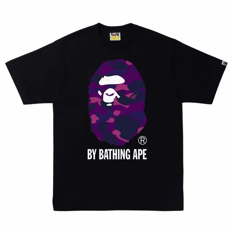 BAPE Color Camo By Bathing Ape Tee in the Black/Purple