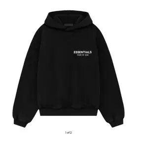 Fear of God Essentials Fleece Hoodie Black FW24 Season Classic Style Warm & Comfortable Fleece Material Ideal for FW24
